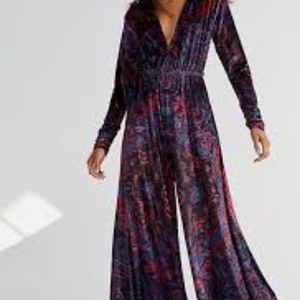 Free People Velvet Giselle Jumpsuit